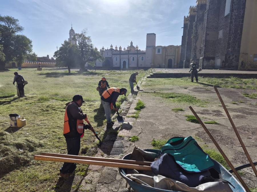 Intensifica Tonantzin Fern&aacute;ndez labores de mantenimiento urbano en San Pedro Cholula