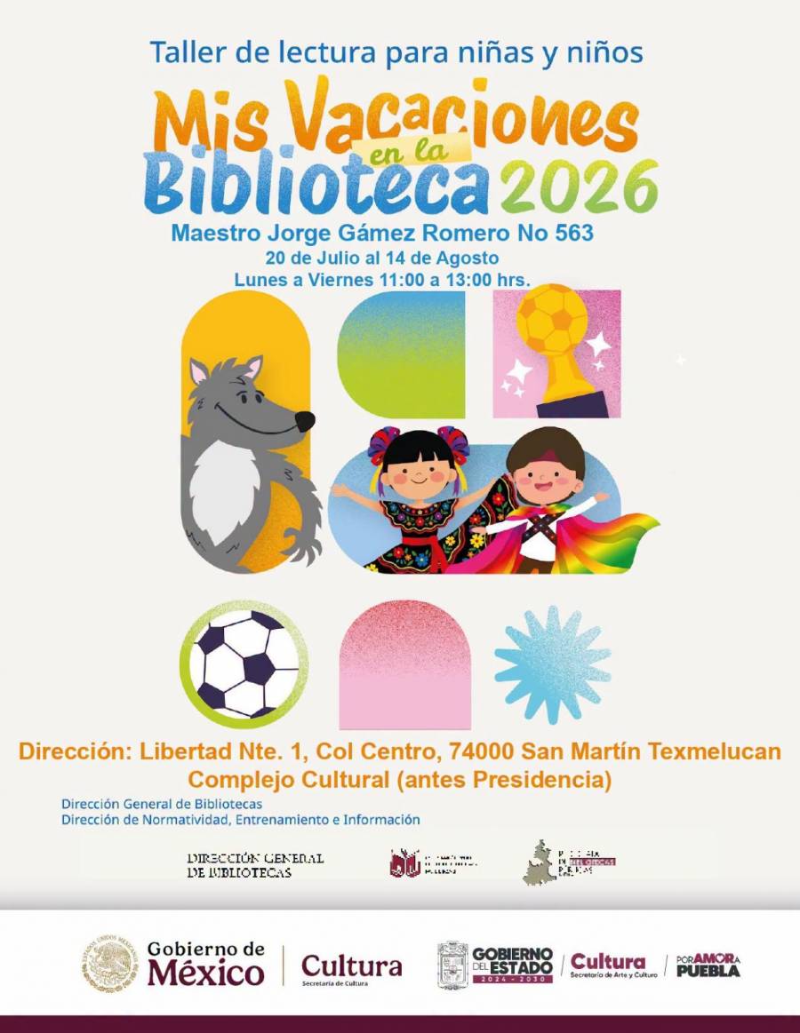 Gobierno De Texmelucan Invita A Ni&ntilde;as Y Ni&ntilde;os A Disfrutar Del Taller 