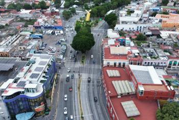 Ayuntamiento de Puebla detecta drenajes obstruidos en el bulevar 5 de Mayo y alista proyecto con el Gobierno estatal