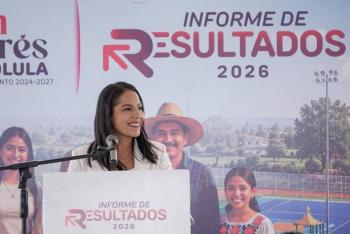 Lupita Cuautle llama a la prudencia rumbo a 2027 y presume baja del 9% en delitos en San Andr&eacute;s Cholula