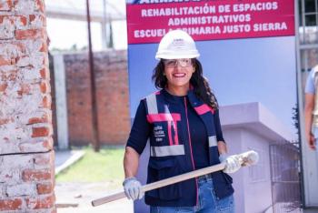Contin&uacute;a Lupita Cuautle fortaleciendo la infraestructura educativa en San Andr&eacute;s Cholula