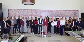 Ariadna Montiel visita Puebla y fortalece la estructura de Morena junto a Alejandro Armenta