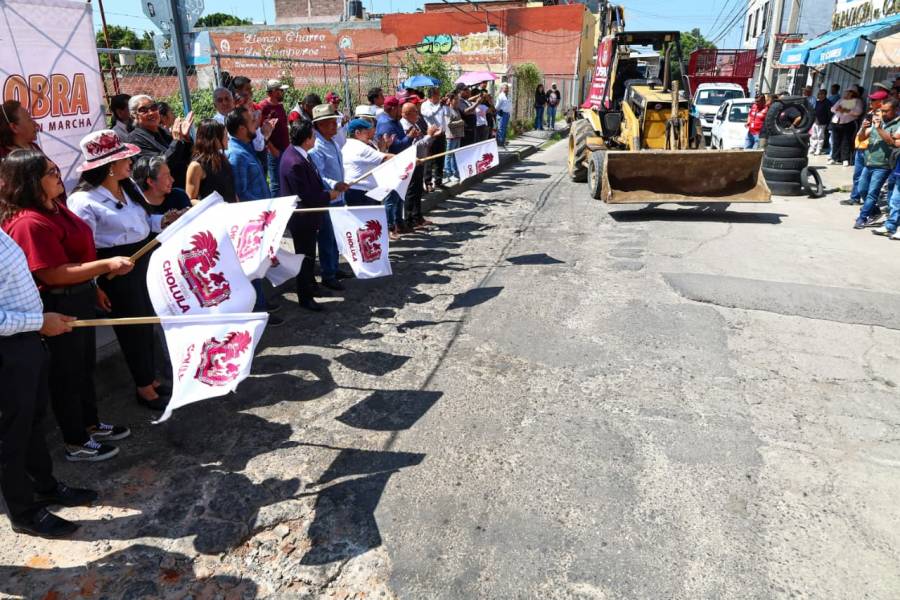 Tonantzin Fern&aacute;ndez cumple con m&aacute;s acciones de obra p&uacute;blica en beneficio de San Pedro Cholula