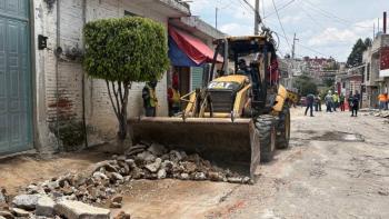 Avanza Gobierno de Pepe Chedraui con rehabilitaci&oacute;n vial en la Junta Auxiliar de San Jer&oacute;nimo Caleras