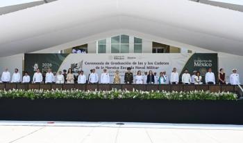 M&eacute;xico Cree Y Conf&iacute;a En Ustedes; Llevan La Responsabilidad De Defender La Soberan&iacute;a: Presidenta Claudia Sheinbaum En Graduaci&oacute;n De Cadetes De La Heroica Escuela Naval Militar En Alvarado, Veracruz