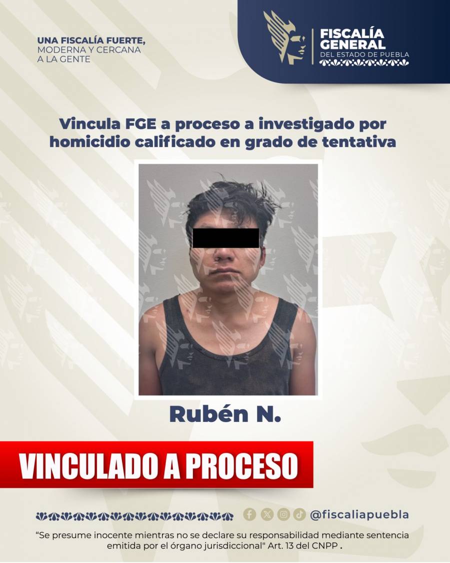 Vincula FGE a proceso a investigado por homicidio calificado en grado de tentativa
