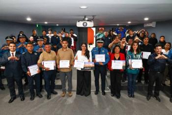 Impulsa Tonantzin Fern&aacute;ndez la profesionalizaci&oacute;n de la Polic&iacute;a Tur&iacute;stica de San Pedro Cholula