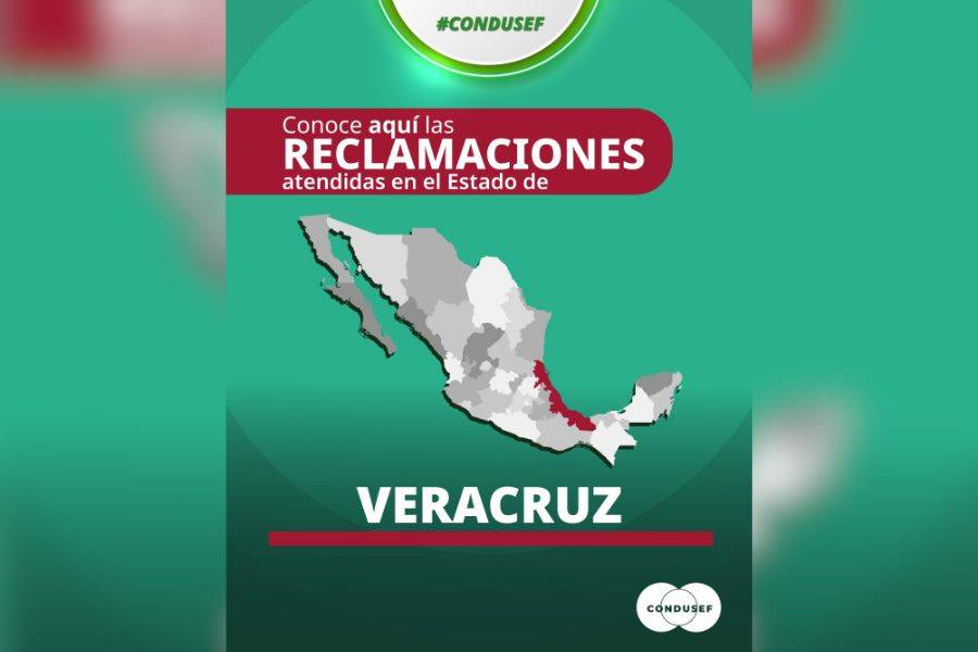 CONDUSEF atiende 4 mil 896 reclamaciones en Veracruz durante el primer semestre de 2026