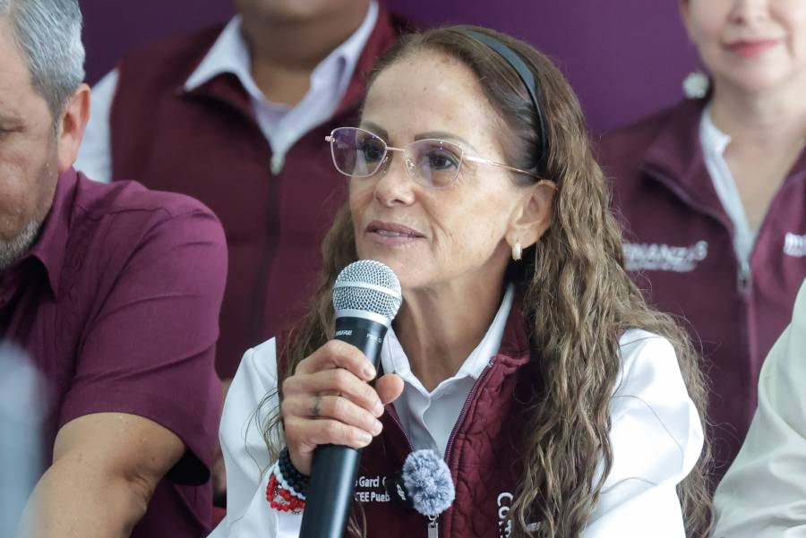 Morena minimiza protestas durante visita de Sheinbaum a Puebla