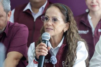 Morena minimiza protestas durante visita de Sheinbaum a Puebla