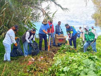 Gobierno de Texmelucan y SOSAPATEX se suman a la Jornada de Lipieza y Reforestaci&oacute;n del r&iacute;o Atoyac
