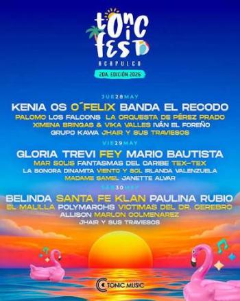 Tonic Fest 2026 har&aacute; latir a Acapulco con tres d&iacute;as de m&uacute;sica frente al mar