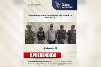 Aprehende Fiscal&iacute;a General del Estado a Antonio N.