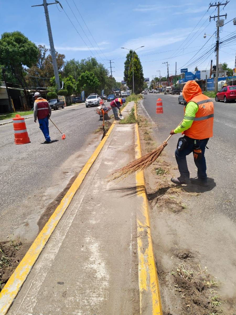 Refuerza Tonantzin Fern&aacute;ndez mantenimiento urbano y servicios p&uacute;blicos en San Pedro Cholula