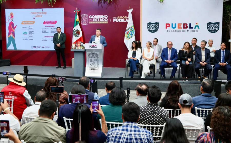 Nuevos vuelos desde Puebla consolidan proyecci&oacute;n nacional e internacional de riquezas tur&iacute;sticas