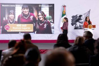 Sheinbaum aumenta a 400 mil la meta de nuevos lugares en bachillerato