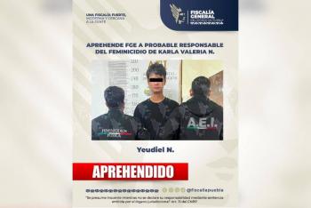 Aprehende FGE a probable responsable del feminicidio de Karla Valeria N.