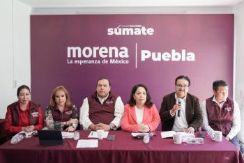 Morena Puebla defiende pintas pol&iacute;ticas y asegura que no son ilegales si no llaman al voto