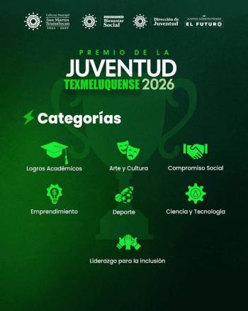 Concluye Con &Eacute;xito La Convocatoria Del Premio De La Juventud Texmeluquense 2026 Con 39 Participantes
