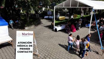 En Huauchinango, Gobierno del Estado, MARINA y DEFENSA brindan atenciones m&eacute;dicas y labor social