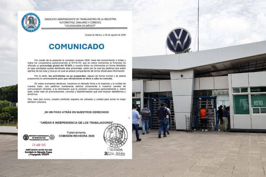 Volkswagen y SITIAVW alcanzan preacuerdo de 10.4% y evitan huelga