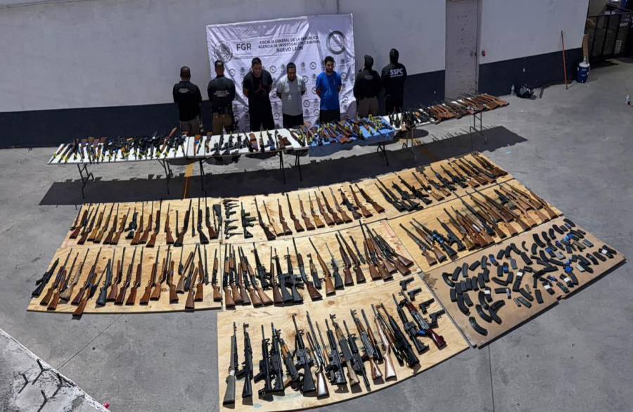 Operativo en Sabinas Hidalgo deja aseguramiento de 210 armas de fuego