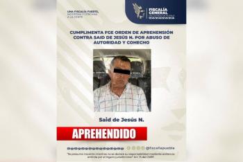 Cumplimenta FGE orden de aprehensi&oacute;n contra Said de Jes&uacute;s N. por abuso de autoridad y cohecho