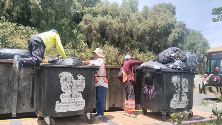 Organismo Operador del Servicio de Limpia redobla esfuerzos durante la 76.a Feria Milenaria de San Pedro Cholula