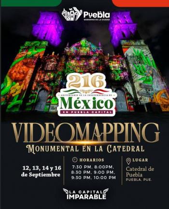Invita Gobierno de Pepe Chedraui a disfrutar videomapping monumental por Fiestas Patrias