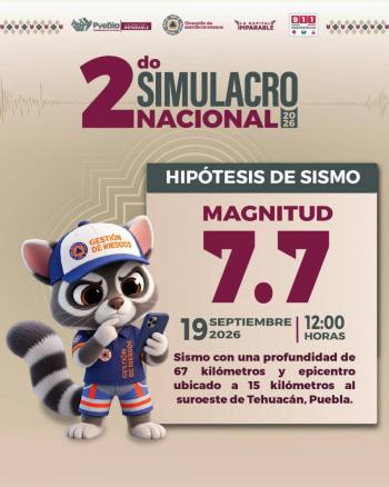Invita Gobierno de Pepe Chedraui a participar en el Segundo Simulacro Nacional 2026