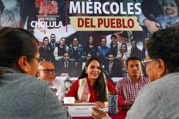 Tonantzin Fern&aacute;ndez retoma jornadas de Mi&eacute;rcoles del Pueblo en San Pedro Cholula