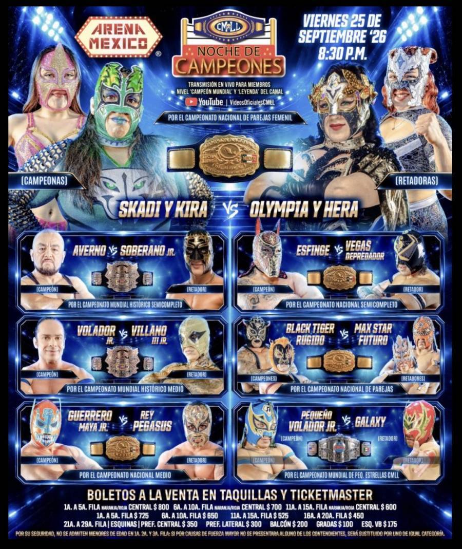 NOCHE DE CAMPEONES RETADORES OFICIALES