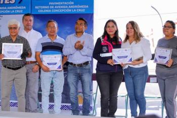 Inaugura Lupita Cuautle obra con punto de monitoreo inteligente en Concepci&oacute;n la Cruz