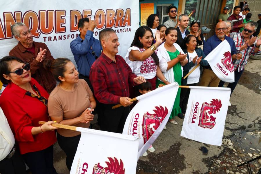 San Pedro Cholula inicia rehabilitaci&oacute;n de calles en dos juntas auxiliares
