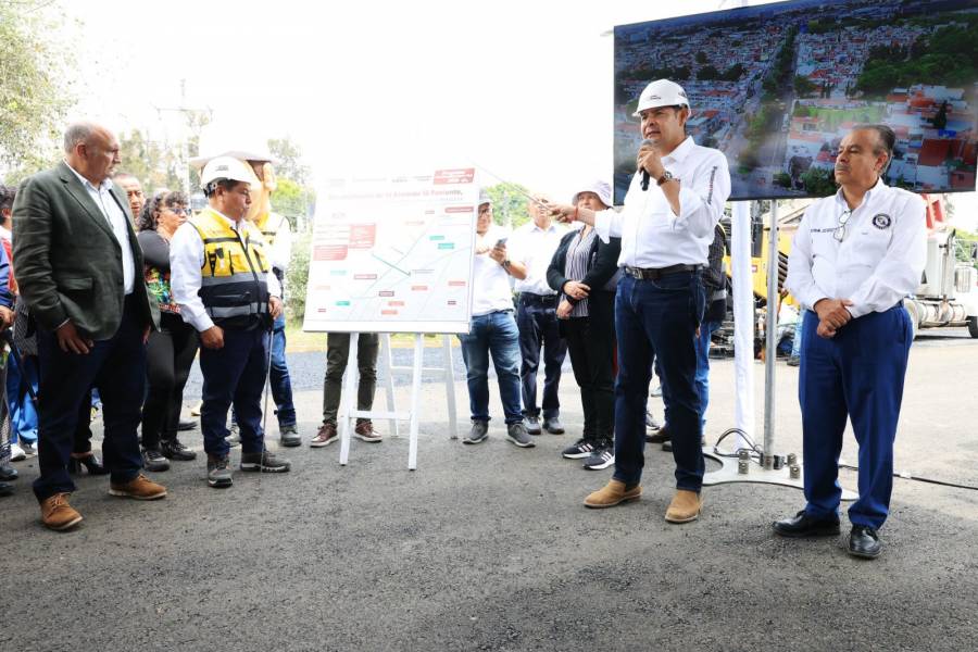 Gobierno del Estado transforma vialidades con apoyo de Pemex y trenes de pavimento