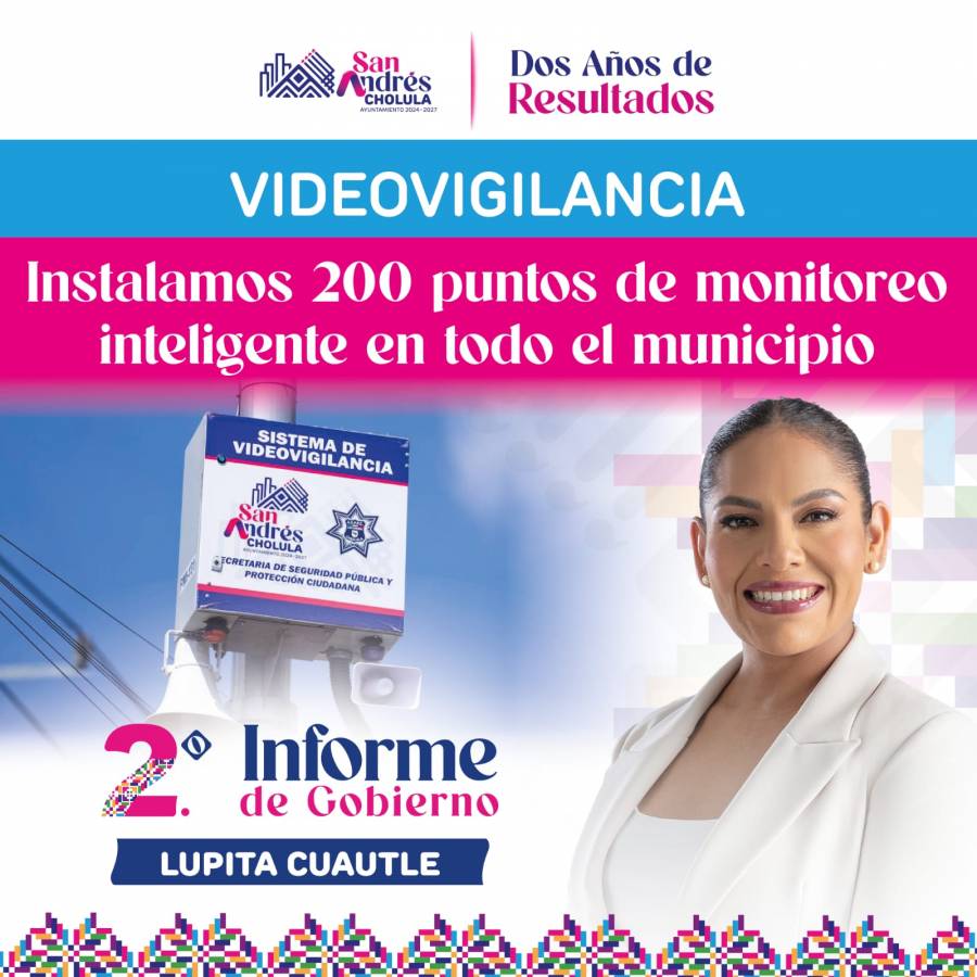 Lupita Cuautle destaca inversi&oacute;n de 30 mdp en videovigilancia y nuevas c&eacute;lulas de b&uacute;squeda en San Andr&eacute;s Cholula