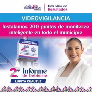 Lupita Cuautle destaca inversi&oacute;n de 30 mdp en videovigilancia y nuevas c&eacute;lulas de b&uacute;squeda en San Andr&eacute;s Cholula