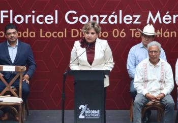 Presenta diputada Floricel Gonz&aacute;lez M&eacute;ndez su Segundo Informe de Actividades