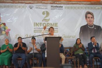 Modesta Delgado Ju&aacute;rez rinde su Segundo Informe de Actividades Legislativas