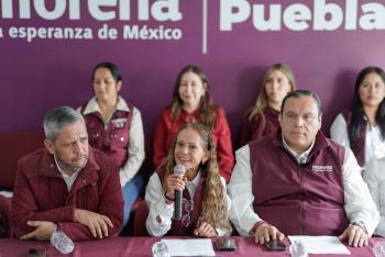 Olga Romero descarta por ahora su salida de la dirigencia de Morena Puebla
