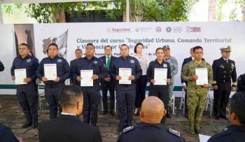 Texmelucan, segundo municipio a nivel nacional en recibir capacitaci&oacute;n en seguridad urbana, comando territorial y vigilancia por cuadrantes