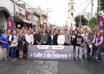 Entrega Pepe Chedraui trabajos de rehabilitaci&oacute;n vial en San Felipe Hueyotlipan