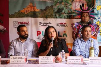 Presenta Turismo festival “Mihkailwitl Fiesta de los Muertos” en Santa Isabel Cholula