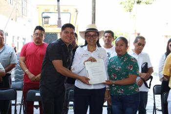 Atlixco, imparable con las obras; Ariadna Ayala inicia una m&aacute;s para mejorar la movilidad